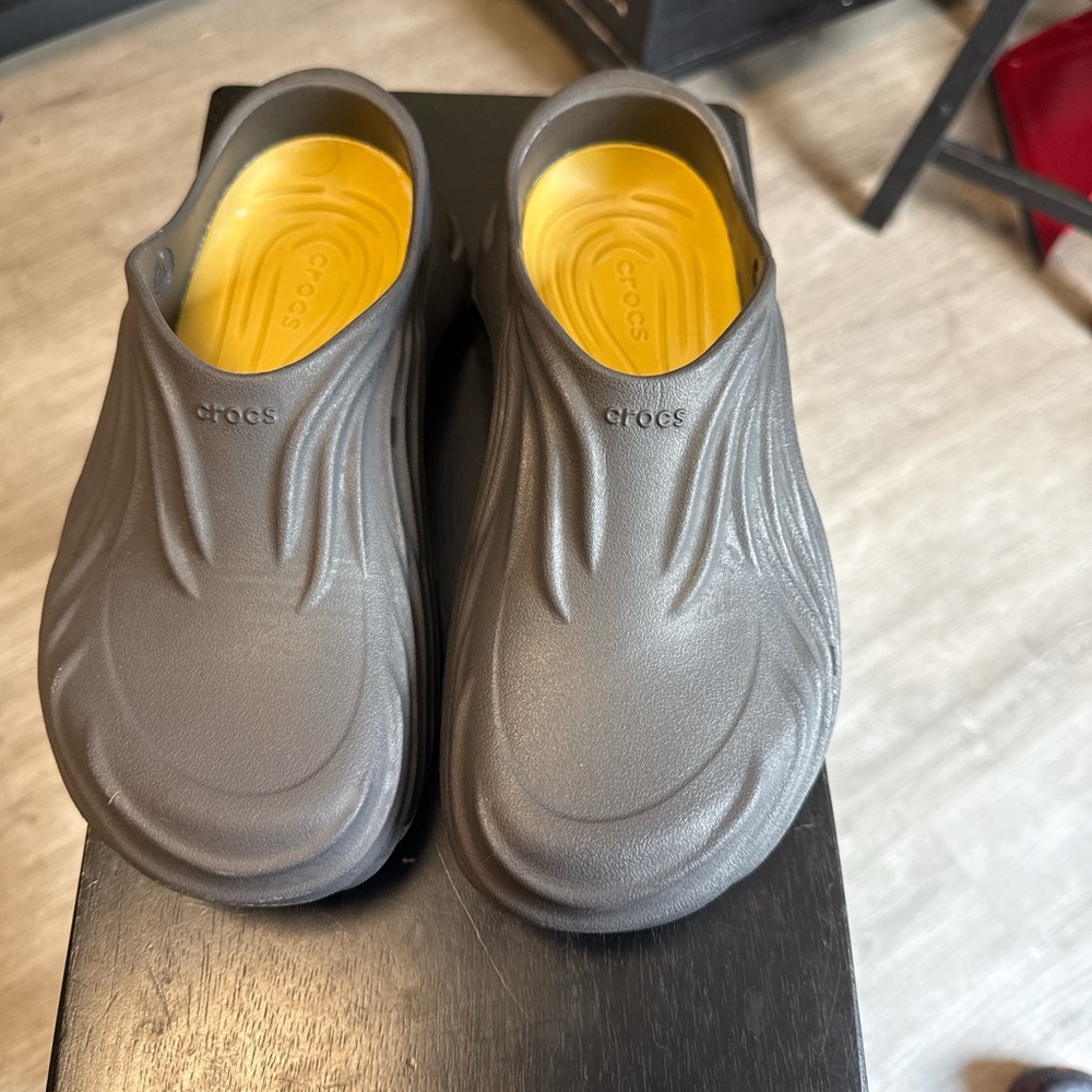 CROCS Black and Beige Women's Slippers